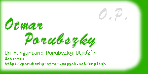 otmar porubszky business card